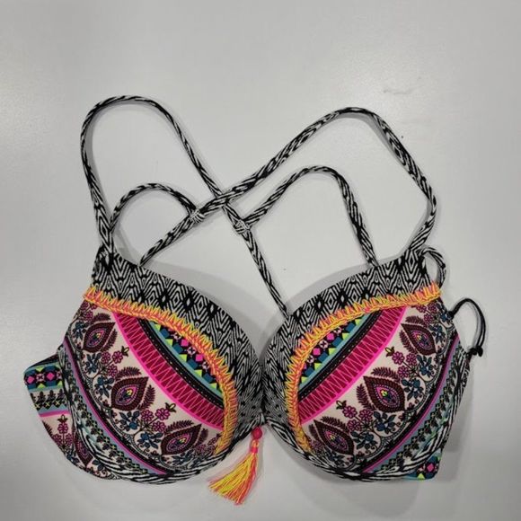 Shade & Shore Boho Pink Push Up Bikini Top - Picture 5 of 9
